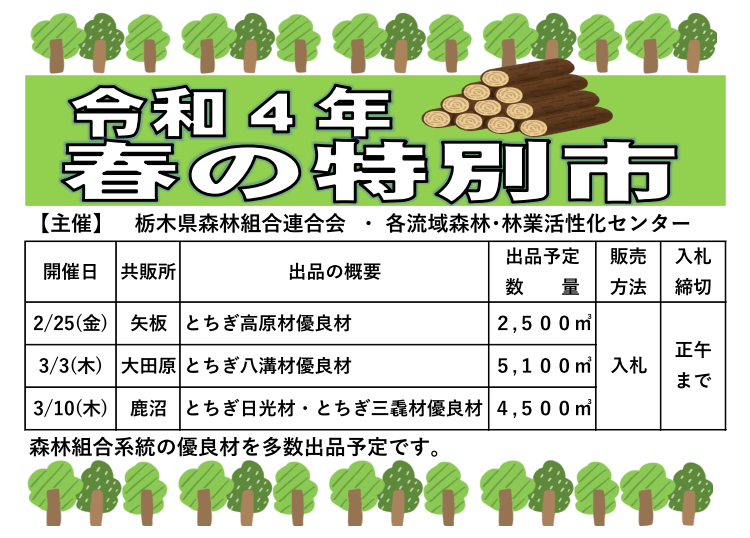 令和4年 春の特別市開催